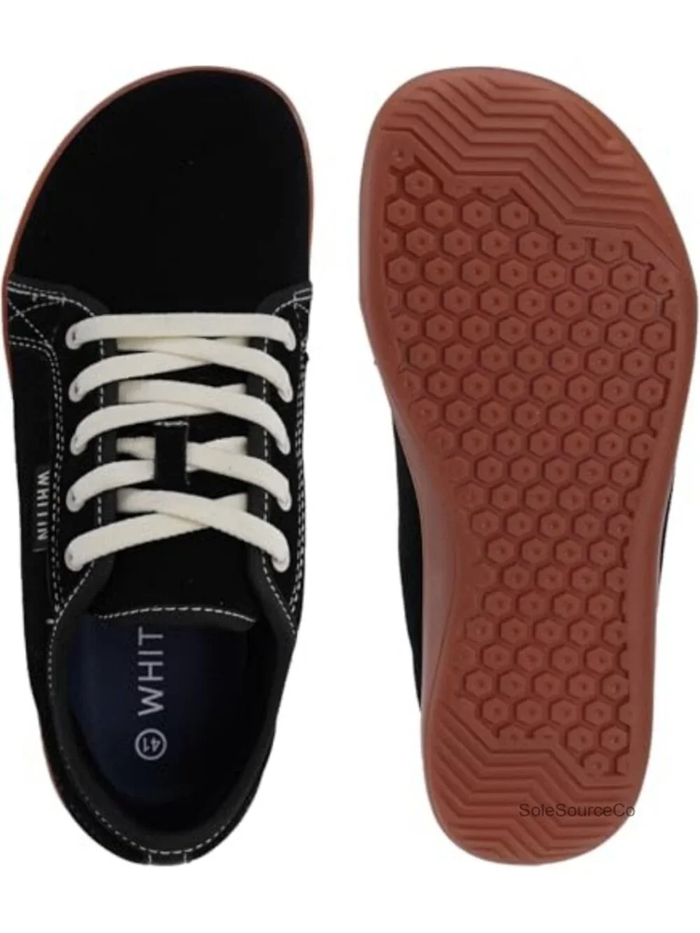 Wide Leather Barefoot Sneakers Zero-Drop Flexible Sole Walking Shoes